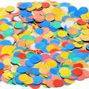 Metallic Foil Confetti 0.59 Inch Round Dots Table Confetti Multicolor Rainbow Glitter Paper for Fill Balloon Birthday Graduation Wedding Party Decorations, 100g/3.5 Oz