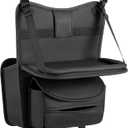 RUPSE Car Organizer Between Seat, Purse Holder for Car, Headrest Suspension Storage Bag with Foldable Board, Large Capacity Storage Mesh Bag, Tissue Box