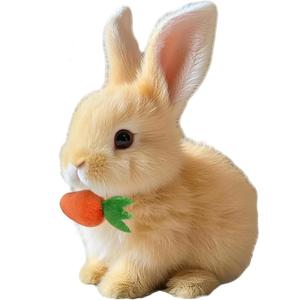 Bunny Realistic Bunny Toy, Easter Bunny Toy, Rabbit Interactive Hopping Bunny Toy-Jumping, Twitching, and Shaking Ears (Brown)