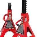 BIG RED T43202 Torin Heavy Duty Steel Jack Stands: 3 Ton (6,000 lb) Capacity Car Lifting Stand,1 Pair (Not Suitable for SUV,Truck)