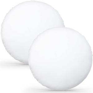 Roowest 2 Pack Large Round Pillow Insert Diameter Cozy Oversized Cushion Insert Decorative for Sofa Couch Decor Seating Cushion Floor Meditation Pillow Replacement(18 Inch,White)
