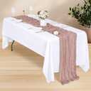 14 Pack Dusty Pink Cheesecloth Table Runner 17x108 Inch Semi Sheer Boho Gauze Cheese Cloth Fabric Table Runners, for Wedding Party Baby Shower Birthday Home Decor Garden Farmhouse