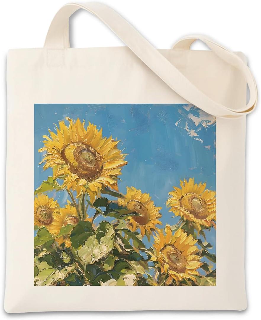 Floral Canvas Tote Bags for Women, Canvas Tote Bag Aesthetic, Reusable Grocery Bags, Big Capacity Shopping Work Bag, Suitable for Market, Advertising, Promotion, Gift, Activity