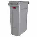 Rubbermaid Commercial Products Slim Jim Trash Can, Gray, 23-Gallon