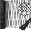 Gardzen Plastic Chicken Wire Mesh with 20pcs Ties, 16in x 10ft Durable Chicken Fence for Poultry, Garden Protection & DIY Crafting, Heavy-Duty Mesh Netting for Outdoor & Indoor Use