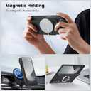 Nillkin Magnetic for Galaxy Z Fold 6 Case with S Pen Holder, Hinge Protection, Compatible with Magsafe, Built-in Screen Protector, Slim Fit Protective Phone Case for Samsung Galaxy Z Fold 6, Black