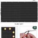 6 x 50FT Privacy Screen Fence Black Heavy Duty Mesh Fencing Shade Net Cover with Reinforced Bindings 100 Straps for Outdoor Chain Link Fence Patio Wall Garden Backyard, Black