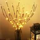 AMARS 3 Pcs Lighted Artificial LED Branch Lights with Timer Battery Operated Fairy Spirit Decorative Twig Tree Decorations for Home Living Room Vase Christmas (29 Inch, Auto 6H ON/18H Off, Warm White)