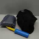 Travel Foot Rest Pillow, Portable Inflatable with Double Hand Pump Adjustable Three Layers Height Pillow for Foot Rest on Airplanes,Cars,Buses,Trains,Office Kids to Sleep on Long Flights (Black 1)