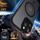 SEXYMOM Magnetic for iPhone 16 Pro Max Case with 2 Privacy Screen Protectors - Upgraded Camera Protection - Wireless Charging Compatible,21ft Drop Tested,Slim Fit Matte Phone Case - Black