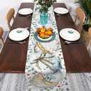 3 x Easter Table Runner Beige, Spring Kitchen Dining Decor for Home Party, 13x72 Inch