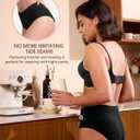 BAMBOO COOL Women's Underwear Ladies Brief Seamless Panties Moisture Wicking Stretchy Full Coverage (Black, M)