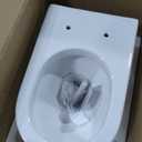 St. Tropez Back to Wall Concealed Tank Toilet Bowl, Black Hardware (White)