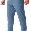 G Gradual Men's Joggers Pants with Zipper Pockets Stretch Athletic Sweatpants for Men Workout Jogging Running(Slate Blue, X-Large)