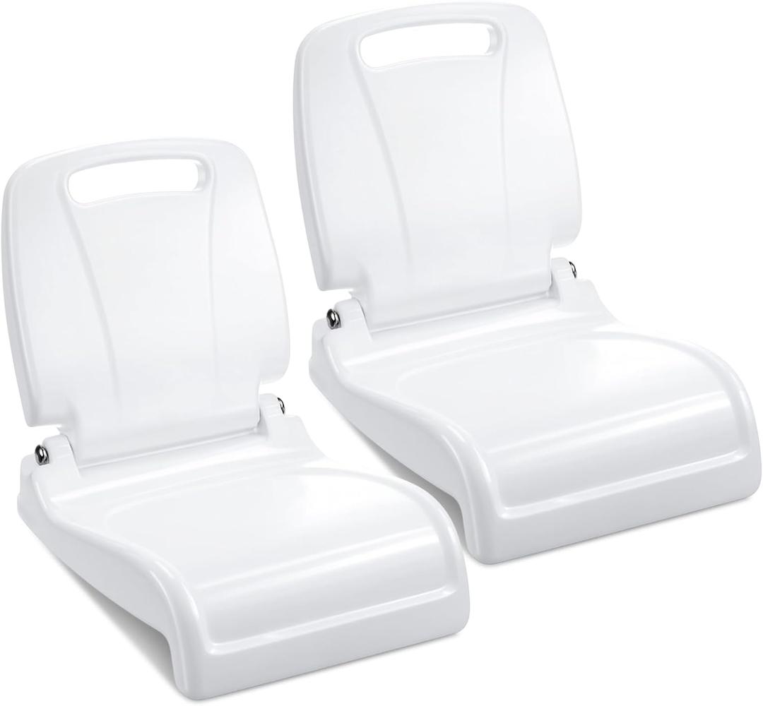 Karenhi 2 Pack Foldable Adult Pool Seat Portable Poolside Chair Stadium Seats with Back Support for Poolside Tailgating Beach Camping Picnic Chair Indoor Outdoor
