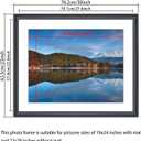 23x28 Picture Frame Solid Wood Black, Display 19"x24" (With mat) or 23"x28" (Without mat) Painting,Puzzles,Photos, Poster (F23B2328W1924)