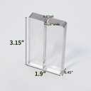 Mutualsign Acrylic Name Card Holder 10 PCS Acrylic Place Card Holder, Clear Acrylic Sign Holder Table Number Holder with Blocks for Sign /Name /Menu /Numbers