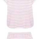 Hilinker Womens Sexy Pajama Set Ruched Lace Trim Cami and Shorts Summer Cute Pjs 2 Piece M
