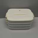 MANHONGYU 4-layer Food Storage Container, Dumpling Box, Cookie Container, Transparent Food Preservation Box for Kitchen and Refrigerator, Stackable Snack Container with Lid，Good Sealing, Heighten