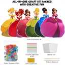 Poke Art Kits for Girls, Arts and Crafts for Kids 4-8, DIY Creative Activity Toys, Birthday Gifts for Girls 4 5 6 7 8 9 10 (red)