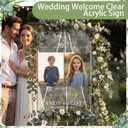 Novabright These Kids Are Getting Married with Adjustable Easel & DIY Stickers Greenery Wedding Welcome Sign, 15.8"x23.6" Acrylic Yard Sign for Rehearsal Dinner, Bridal Shower & Wedding Decor