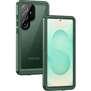 Lanhiem for Samsung Galaxy S25 Ultra Case, IP68 Waterproof Dustproof, Built-in Screen Protector, Rugged Full Body Shockproof Protective Cover for Galaxy S25 Ultra 5G 6.9 Inch, Green