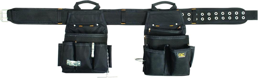 CLC Custom Leathercraft 5609 3 Piece Electrical Combo Tool Belt, 20 Pocket, Black, 29-46 inches