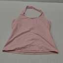 Trendy Queen Halter Tops for Women 2025 Summer Going Out Tops Backless Crop Sleeveless Workout Shirts Cute Y2k Clothes, Small, Baby Pink 