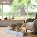 FluffyDream 2 in 1 Cat Scratcher Cardboard Lounge Bed, Cat Scratching Post, Durable Board Pads Prevents Furniture Damage,Large (Reversible Grey)