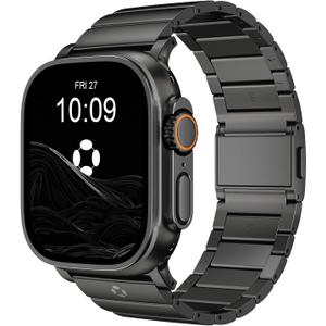 Titanium Band for Apple Watch Ultra 3/2/1 49mm & Series 11/10 46mm,Adjustable Ultra Titanium Watch Band with Magnetic Clasp,Scratch Resistant & Durable,Premium Color Match Metal Band for Men,CRNS02