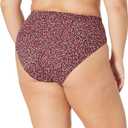 Amazon Essentials Women's High Waist Swim Bottom (Available in Plus Size) (3X, Brick Red Leopard)