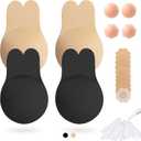 Sticky Bra Backless Strapless Bras Adhesive Push Up Invisible Stick on Silicone Bra for Women Breast Lift Nipple Covers, 3XL