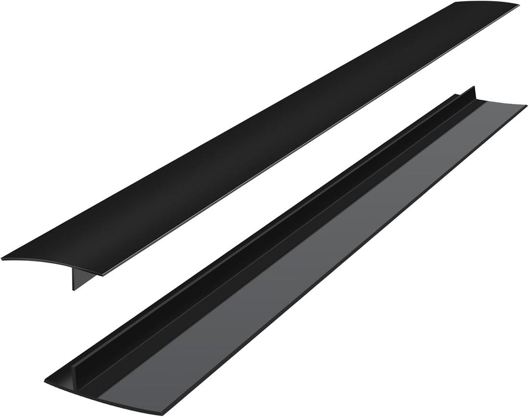 SEVCHY Silicone Stove Gap Covers (2 pack), Oven Gap Filler, Heat Resistant Stove Gap Filler, Seal Gap between Stovetop and Counter, Easy Clean (30 inch, Black)