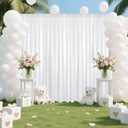 White Sequin Backdrop Curtain 2 Pieces 2FTx8FT Glitter Photography Backdrop for Party Wedding Birthday Christmas Decorations