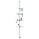 simplehuman 9' Tension Pole Shower Caddy, Stainless Steel and Anodized Aluminum, 9 ft