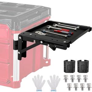 Foldable Magnetic Table Workbench Packout Tool Tray - Heavy Duty Work Station for Repairs, Assembly,Packout System 200lb Include 12 Pairs Cotton Work Gloves