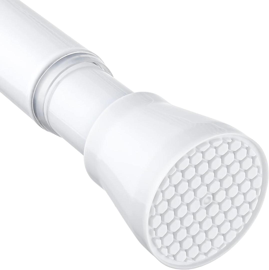 White Tension Curtain Rod for Windows 28 to 48 inch, Adjustable Expandable Pressure Spring Curtain Rod No Drilling, 7/8" Curtain Rod for Bedroom Doorway Closet Door, White-1P, 28-48 inches