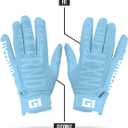 Nxtrnd G1 Youth Football Gloves, Kids Sticky Receiver Gloves (Columbia Blue, Youth Medium)