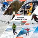 AURUZA Winter Gloves Men Women, Zipper Cycling Gloves Touch Screen, Windproof Warm Gloves Cold Weather, Anti-Slip Sports Gloves for Cycling Driving Running Hiking Climbing Skiing Sports (X-Large, Black)