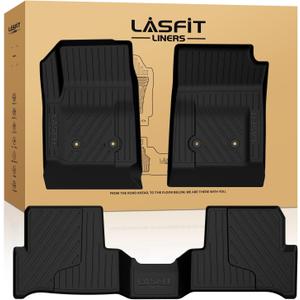 LASFIT Floor Mats for Chevrolet Chevy Colorado/GMC Canyon 2015-2022 Extended Cab Only (Not Fit Crew Cab), All Weather TPE Custom Fit Floor Mats for Cars, 1st and 2nd Row Car Floor Mats Full Set