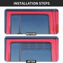 Hoolcar Rear Window Louver Vent Cover Rear Window Blinds Decor Compatible with 2007-2017 Jeep Wrangler JKU, 4 Doors, Black