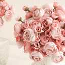 Floroom Ranunculus Artificial Flowers 18 Pcs Dusty Rose Faux Silk Mini Ranunculus Bulk Fake Wedding Filler Flowers for DIY Bouquets, Centerpieces, Bridal Shower Decorations & Arrangements