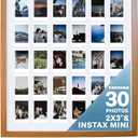 Multi Picture Frame Collage Wall Decor - For Fujifilm Instax Mini Film
30-Opening - 2x3 Picture Frame - Home Decor Collage Frame - Not Compatible with Polaroid 600 film & i-Type film - Wood Frame