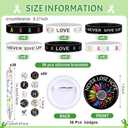 168 Pcs Cancer Awareness Themed Gift Sets Including 36 Cancer Badge Reel 36 Ribbon Silicone Bracelet Wristband 36 Ballpoint Pens and 60 Roll Stickers for Oncology Nurse, Women Decor