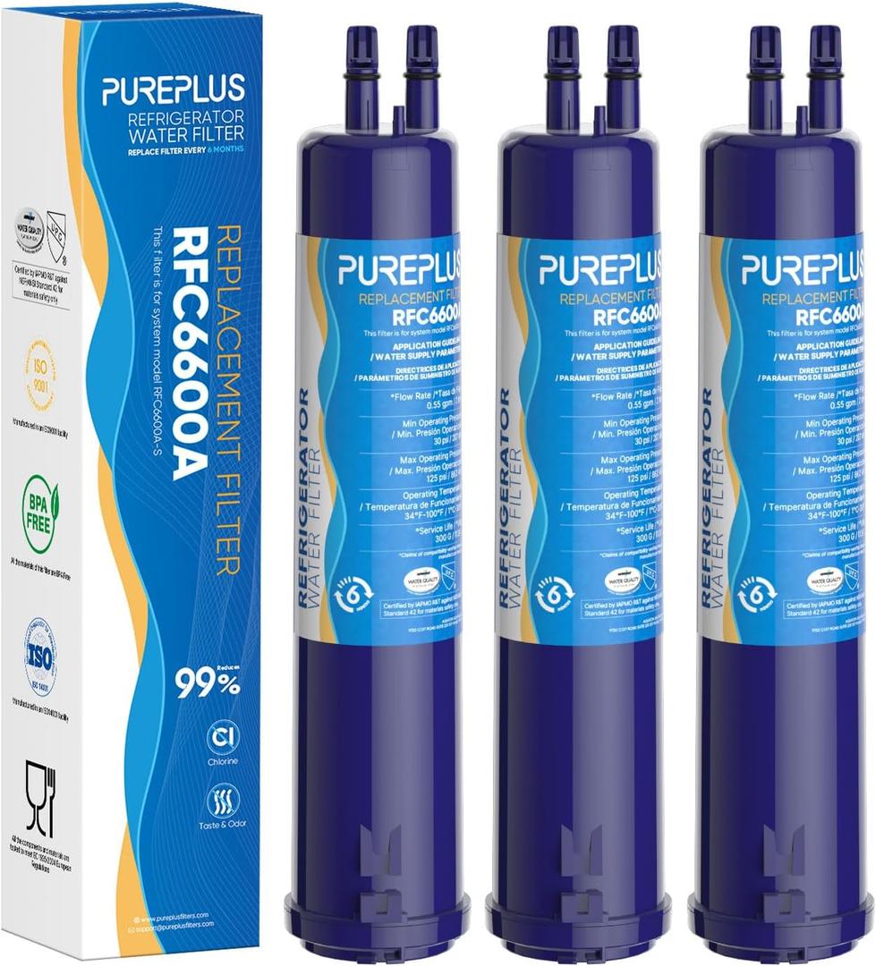 PUREPLUS Compatible with 4396841, 4396710, Everydrop Filter 3, EDR3RXD1, 46-9083, 46-9030, 9030, 9083, Refrigerator Water Filter, 3Pack