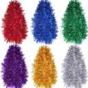 Shappy 90 ft 6 Rolls Wedding Tinsel Garland Decor Glitter Metallic Twist Garland Wedding Summer Luau Birthday Party Indoor Outdoor Hanging Home Decor(Multicolor)