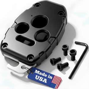 USA-Made for Honda Key Fob Shell | Crack-Resistant & Durable | Seamless Fit | Enhanced Longevity & Functionality | Integrated Bottle Opener | Easy DIY Installation (Black, 4 Button)