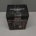 EIHO Electric Salt and Pepper Grinder Set USB Rechargeable, Upgraded External Adjustable Coarseness, Aluminum Alloy Automatic Salt and Pepper Shakers Mills with LED Light, House Warming Cooking Gifts (Charging Base-Space Gray Set)