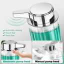 Automatic Soap Dispenser Foam for Kitchen: 11 OZ Glass Touchless Clear Auto Foaming Soap Dispenser for Bathroom - Hand Dish Lotion Home Countertop Kids - Family Couple