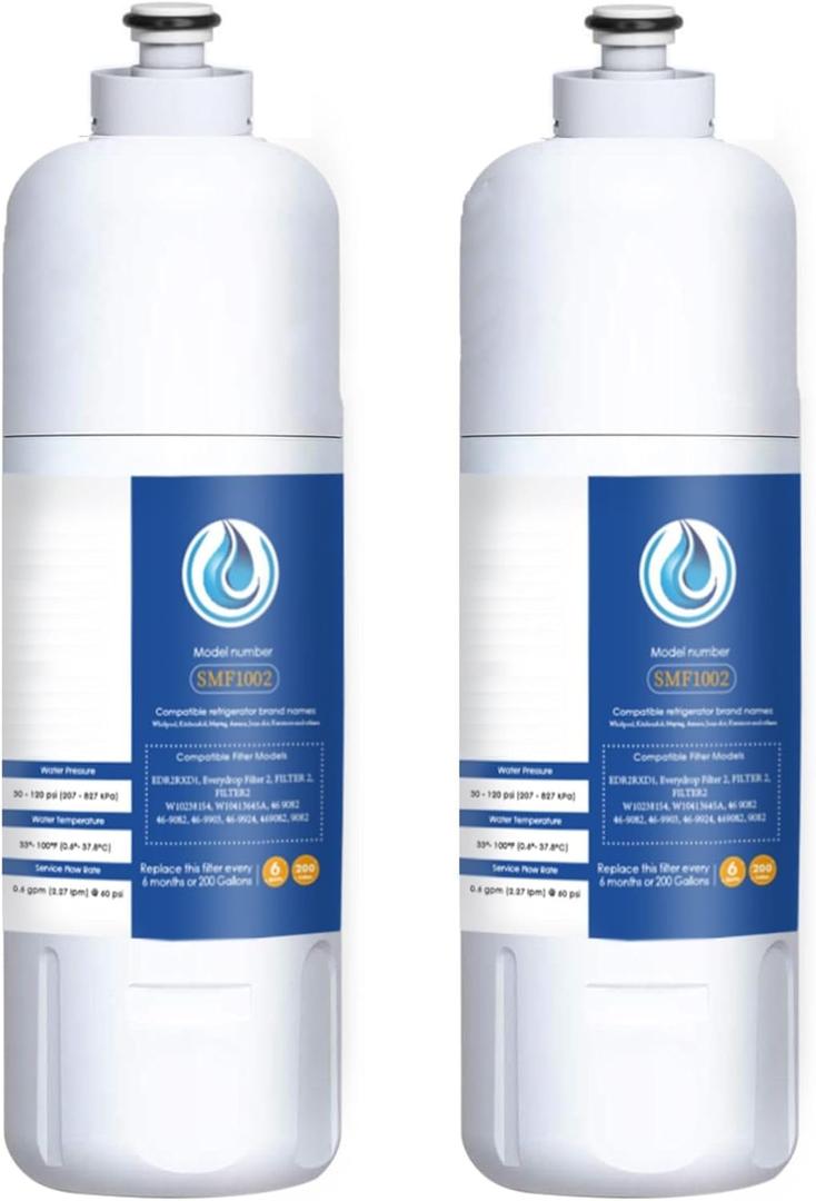 Replacement for EDR2RXD1, Compatible with W10413645A, Kenmore 46-9082, 9082, 46-9903 Refrigerator Water, Pack of 2